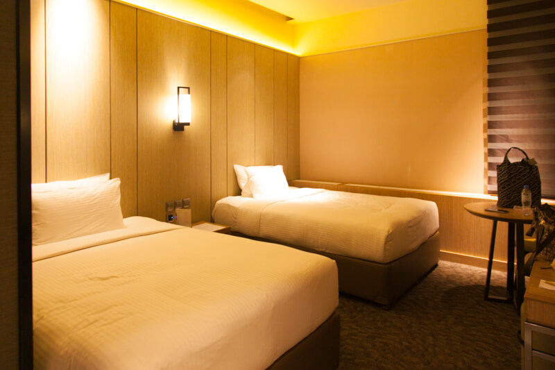 アブダビ空港トランジットホテルのツインルーム