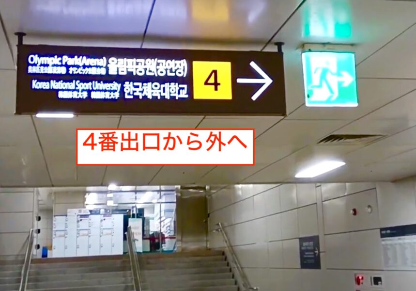 オリンピック公園駅の出口看板