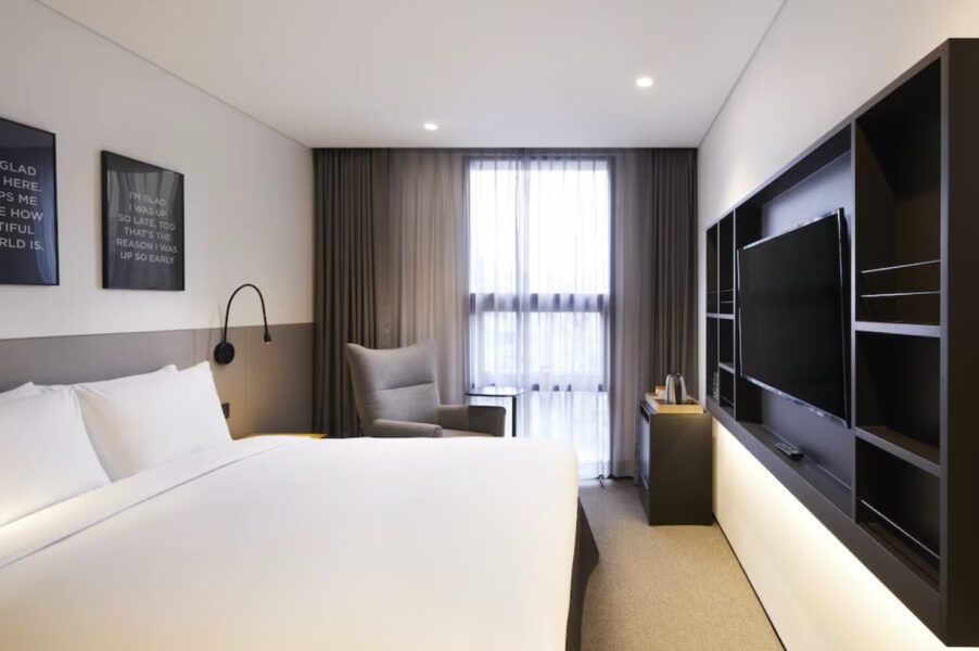 GLAD江南COEXセンターの客室。KSPOコンサート参戦時、女性一人でも安心のホテル