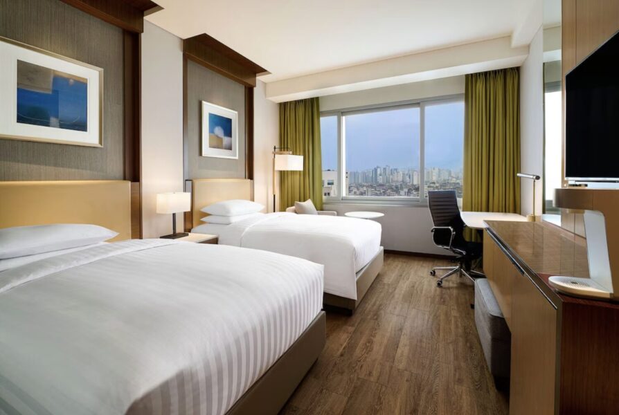 高尺スカイドームコンサート参戦時に最適な高級ホテル、コートヤードbyマリオットソウルタイムズスクエアのツインルーム