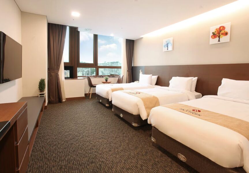 KSPOライブ参戦時、3人か4人で同室に泊まりたい人におすすめのホテル、ホテルスカイパークキングスタウン東大門